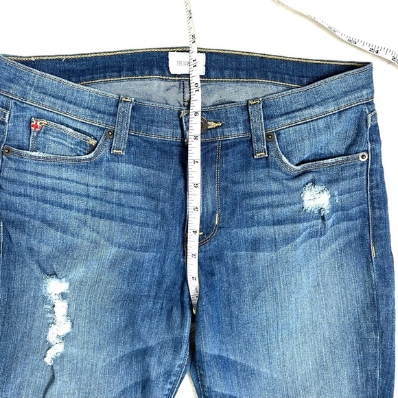 Hudson Krista Cropped Super Skinny Distressed Skinny Mid Rise Jeans Size 29 - Picture 13 of 16
